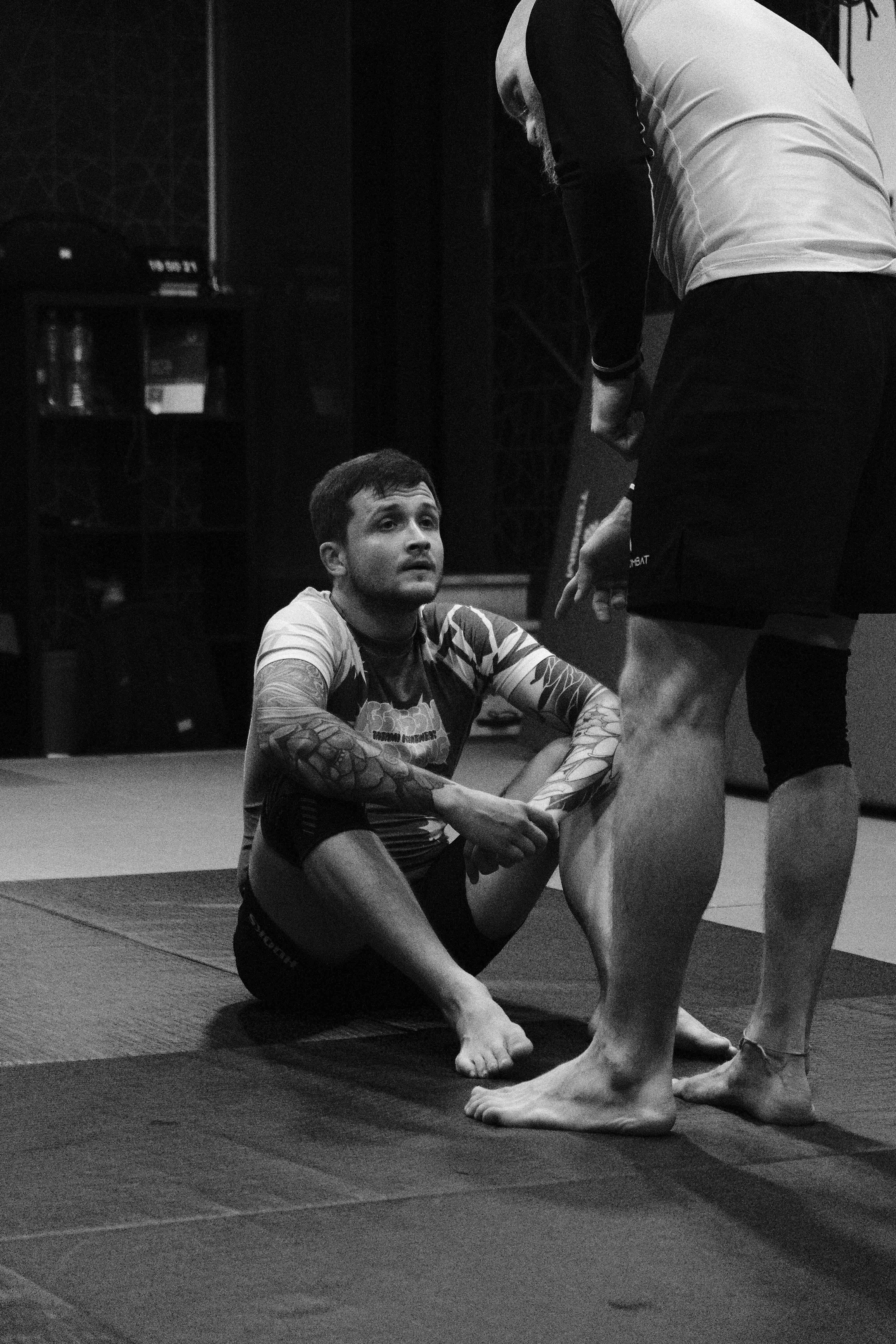 Training partners between rounds at Grapplers Collective